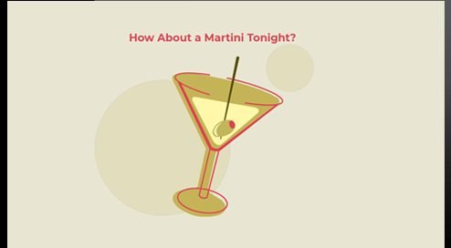 Animated SVG illustration of a martini glass