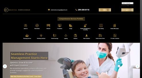 Dental Concierge practice management website homepage