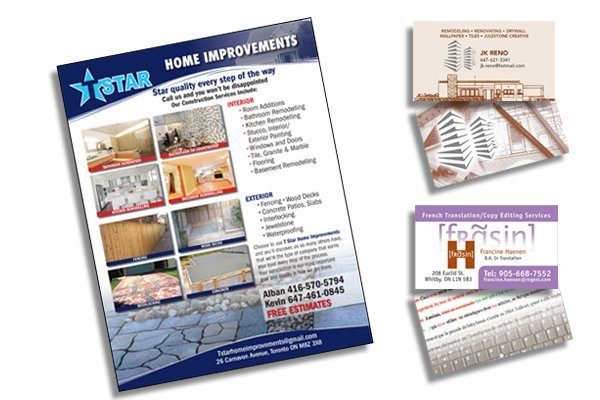 Five Star Home Improvements flyer and JK Reno stationery