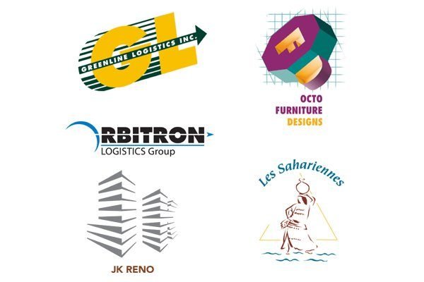 A collection of logos designed by Solomon Obadia