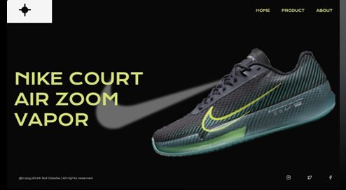 Nike Court Air Zoom Vapor product landing page