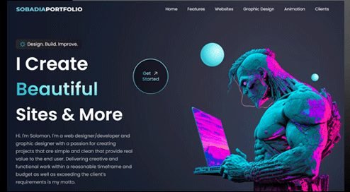 The SOBADIAPORTFOLIO website homepage